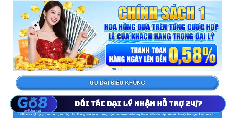 Đối tác đại lý nhận hỗ trợ 24/7